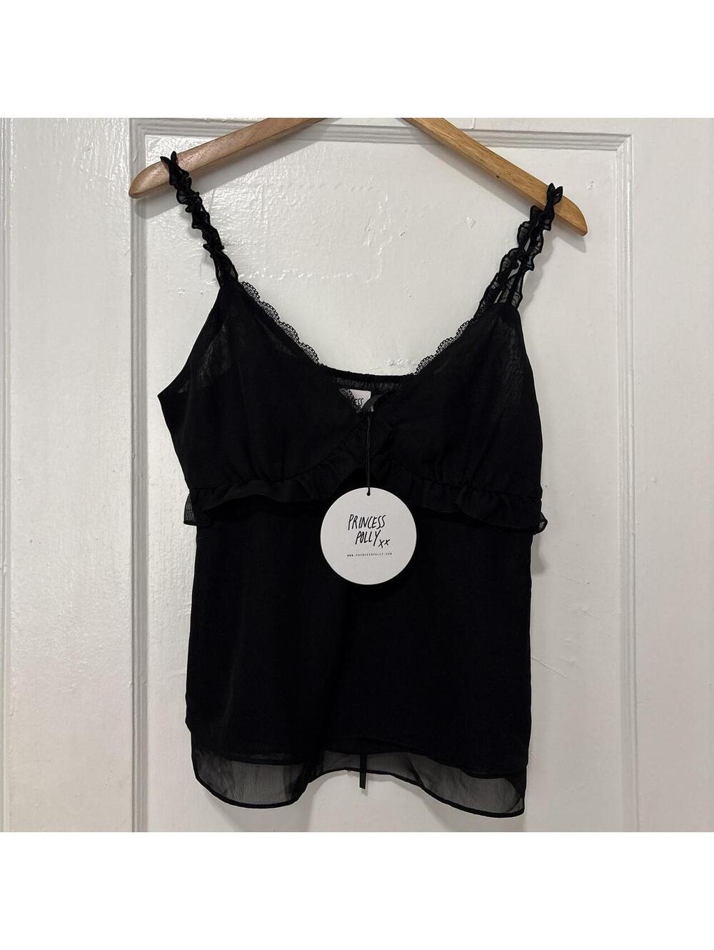 Princess Polly Women's Black Vests-tanks-cami
